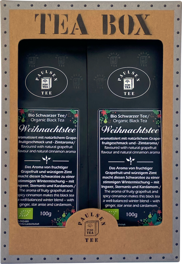 Bio schwarzer Weihnachtstee Set 2x 100g